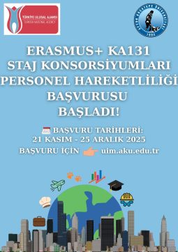 Erasmus+ KA131 (Avrupa) Staj Konsorsiyumları Ders Verme ve Personel Eğitimi Başvuru