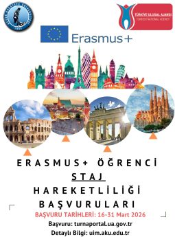 Erasmus+ KA131 (Avrupa) Öğrenci Staj Hareketliliği Başvuru İlanı