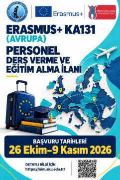 Erasmus+ KA131 (Avrupa) Ders Verme ve Personel Eğitimi Başvuru İlanı (2026 Projesi)